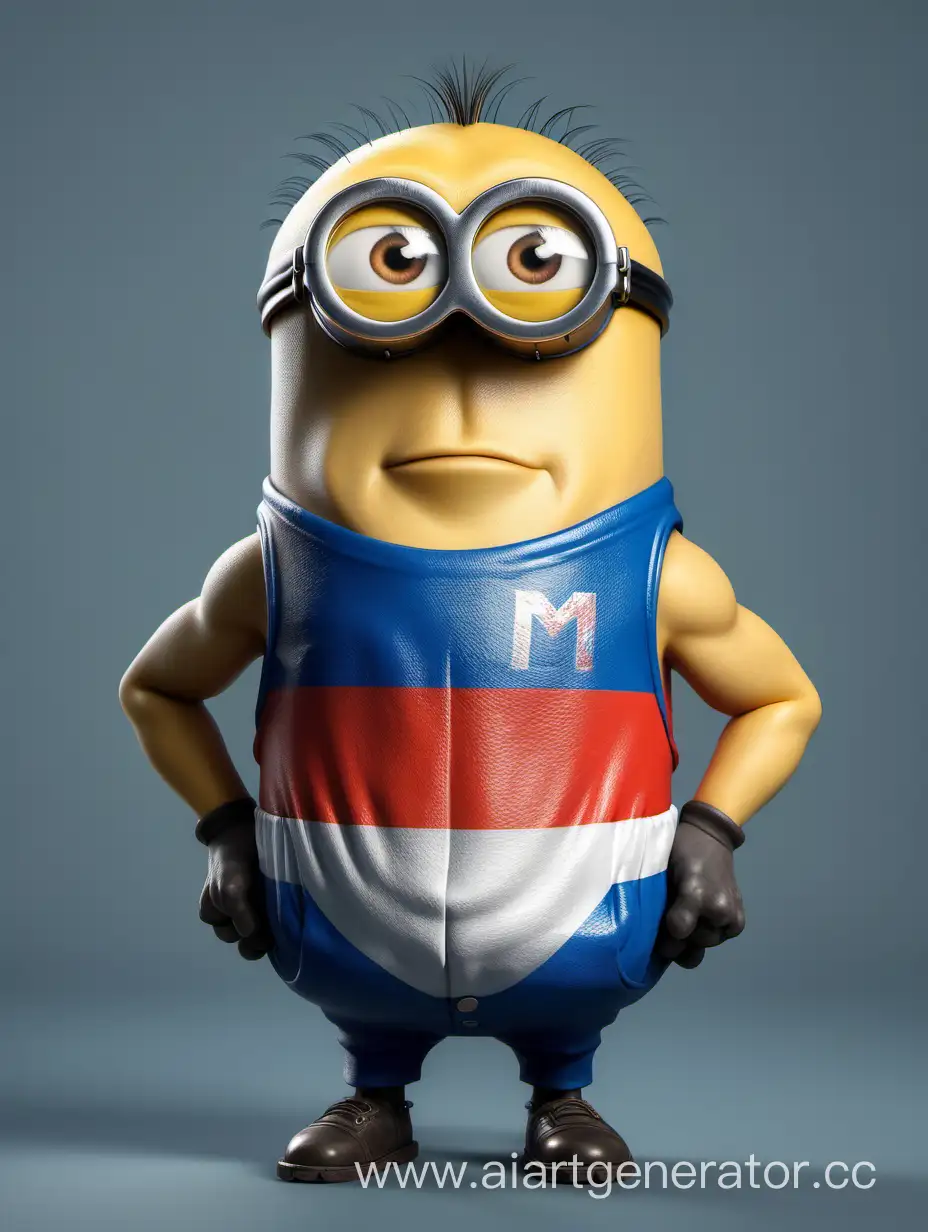 Strong-Minion-Proudly-Wearing-Russian-Flag-TShirt