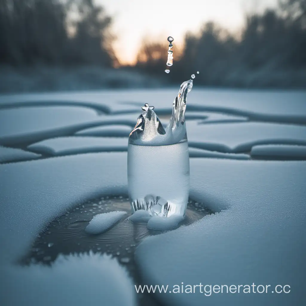 Mesmerizing-Ice-Sculpture-Display-Captivating-Frozen-Water-Art