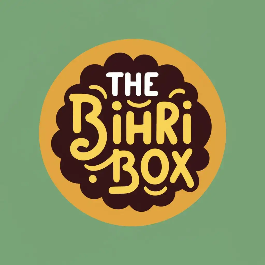 logo, BIHAR, DELIVERY, FOOD, SYMBOL FOR BIHAR, with the text "THE BIHARI BOX", typography