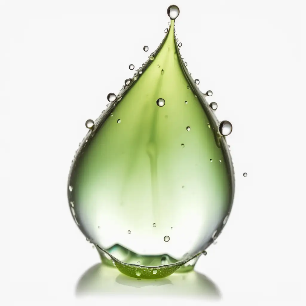 a single dew drop white background



