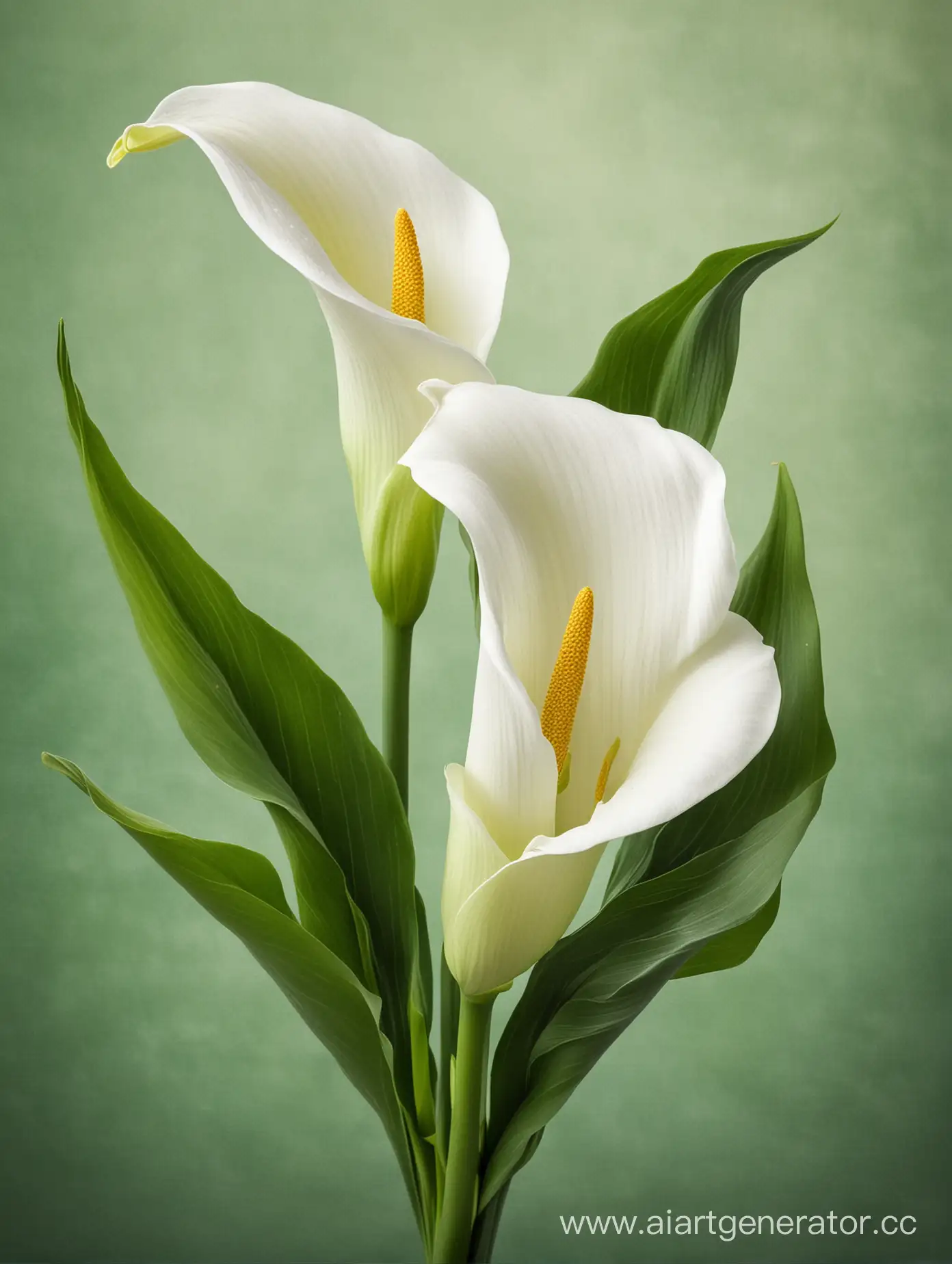 Vibrant-Calla-Lily-Flowers-on-Green-Background