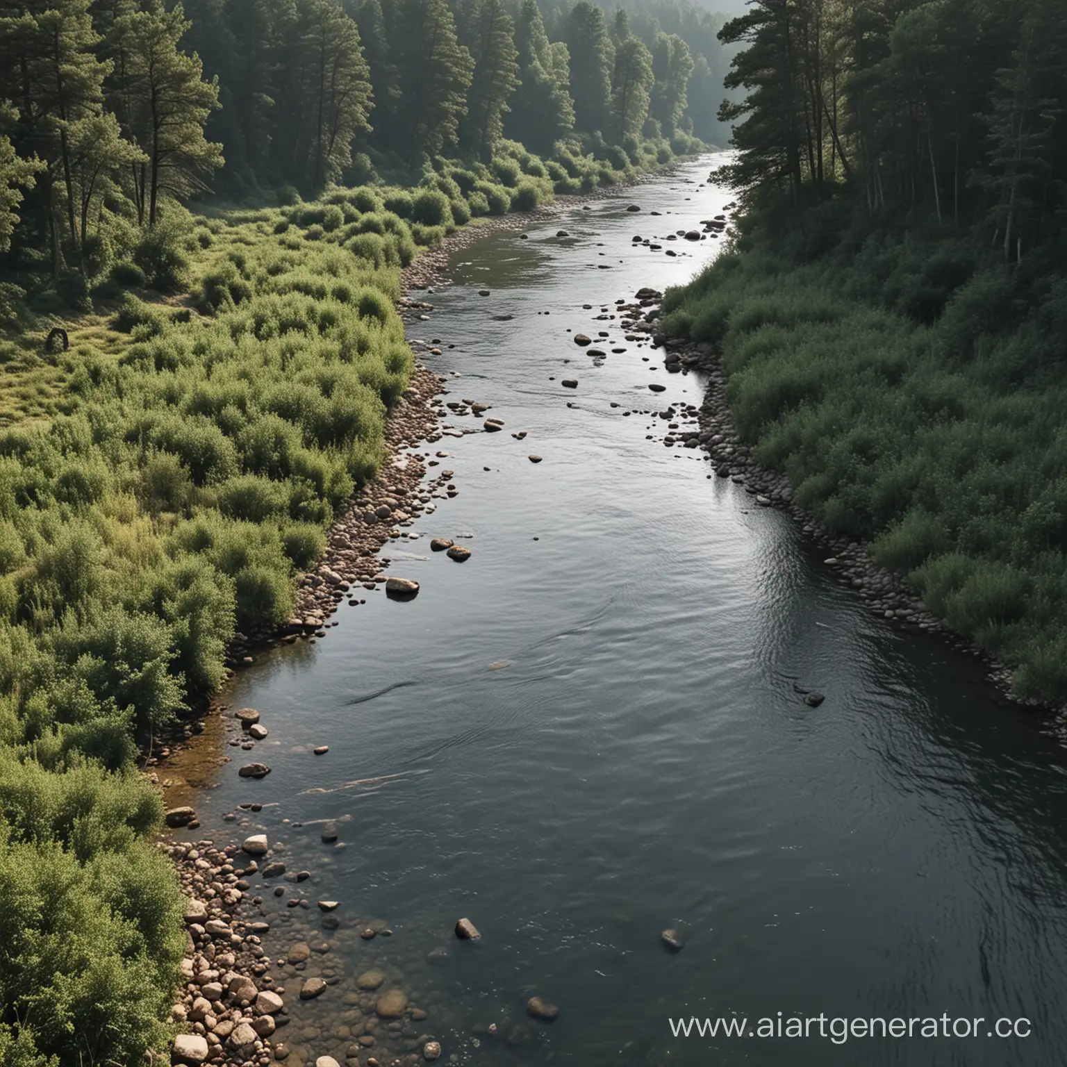 Serene-River-Landscape-at-Dusk