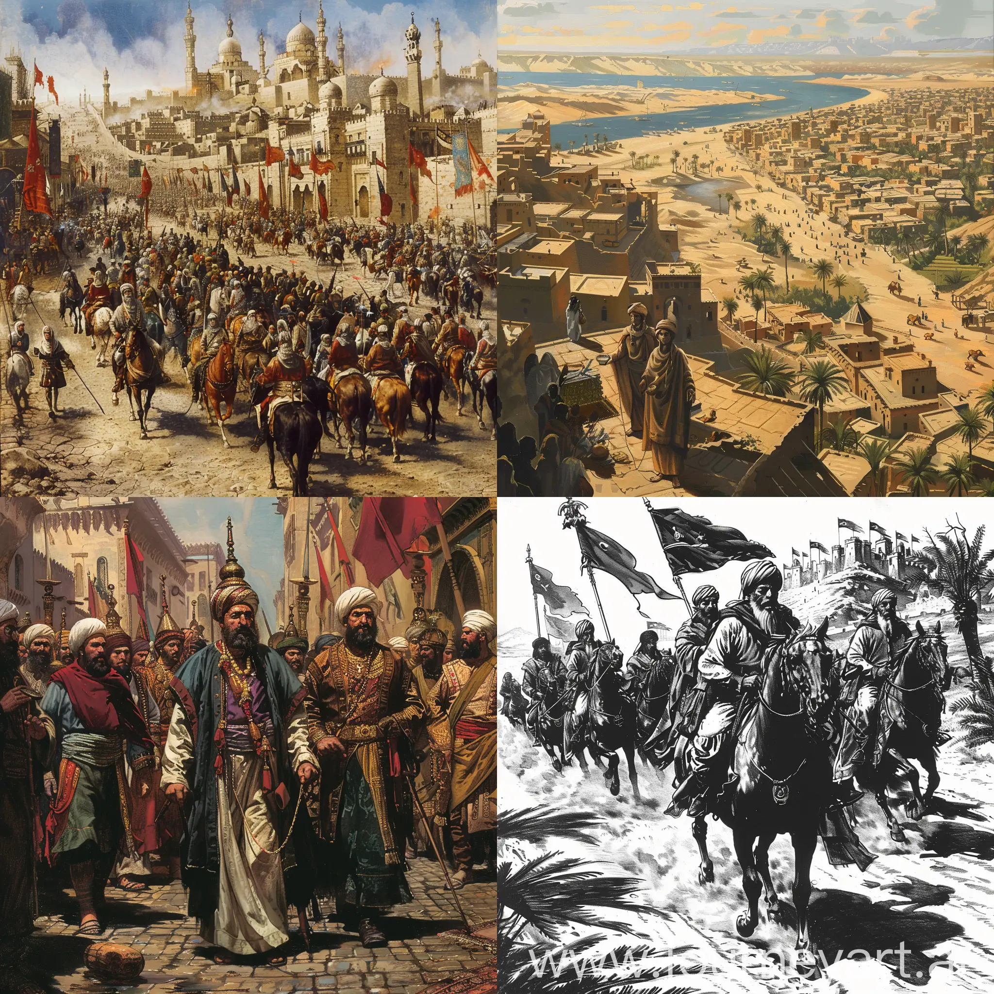 Egypt fell under the rule of the Ottoman Empire and was considered a province since Sultan Selim I's victory over the Mamluks in the Battle of Ridaniya in 1517. For nearly three centuries, Egypt witnessed no significant developments; a state of intellectual and cultural stagnation prevailed, accompanied by a decline in civilization across all political and economic levels.
