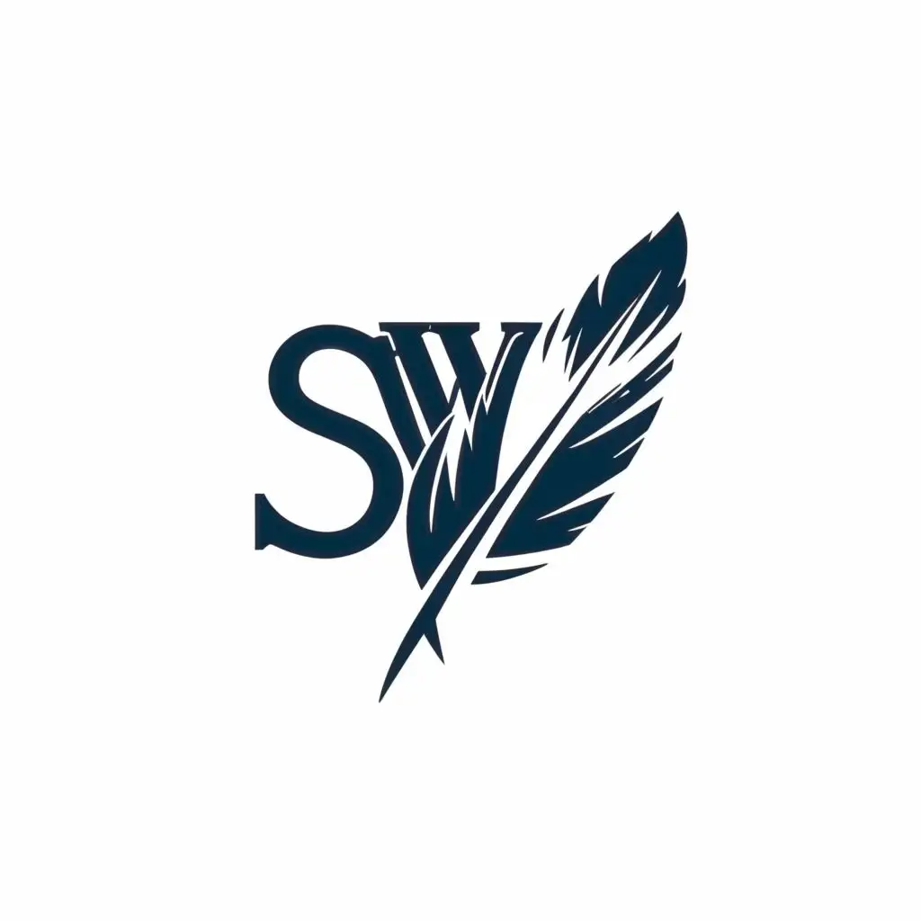 logo, FEATHER, with the text "SW", typography, be used in Finance industry