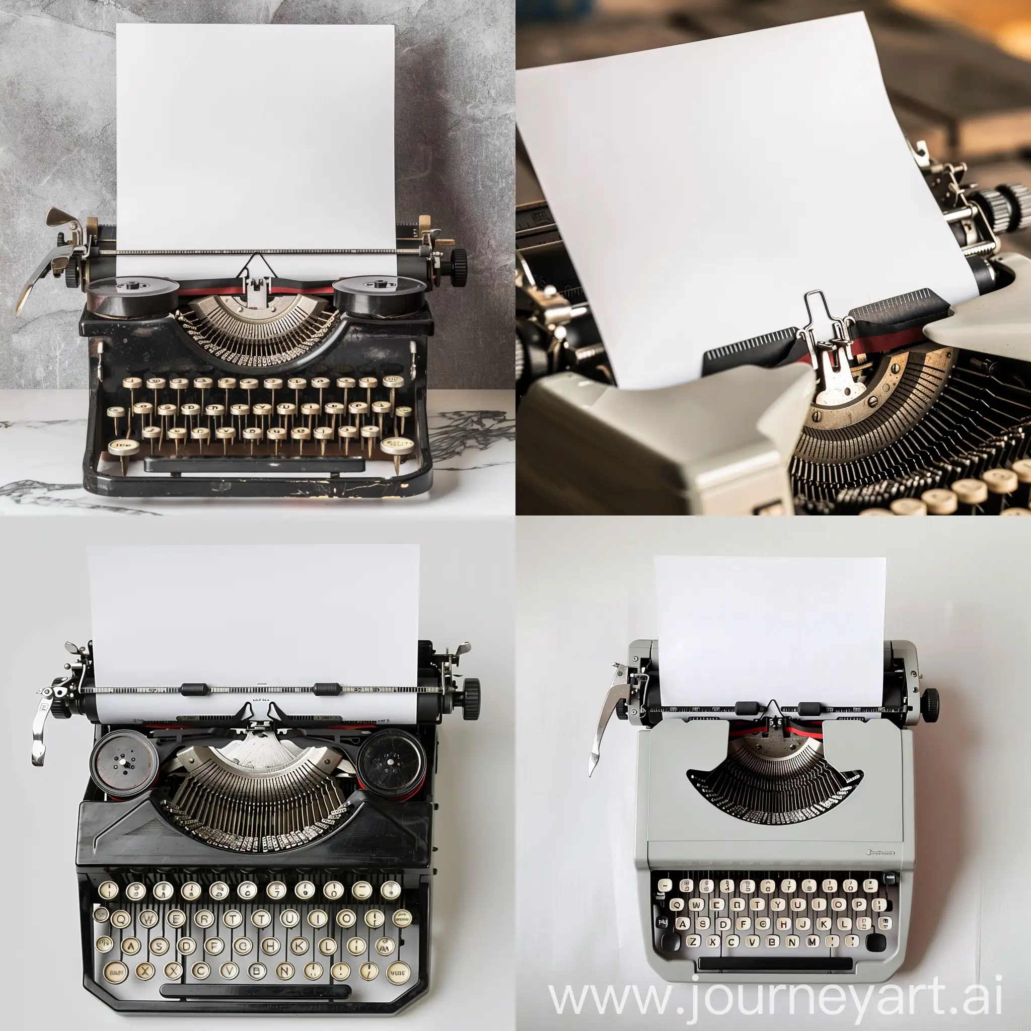 white sheet of paper on a typewriter