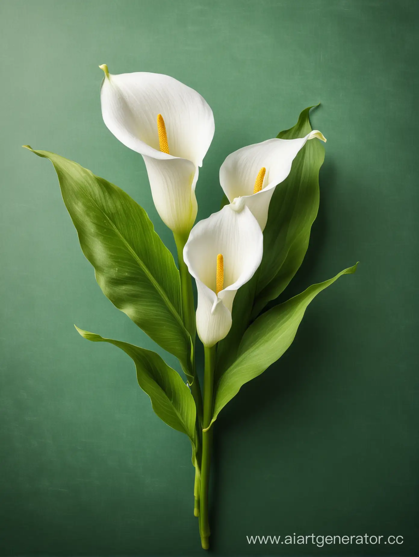 Vibrant-Calla-Lily-Flower-on-Green-Background