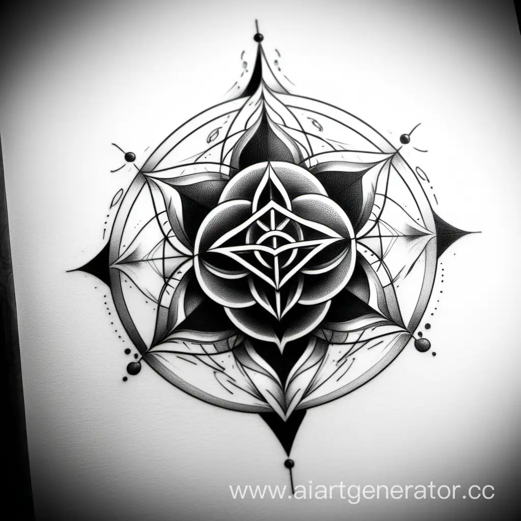 Sacred-Geometry-Tattoo-Sketch-in-Black-Ink