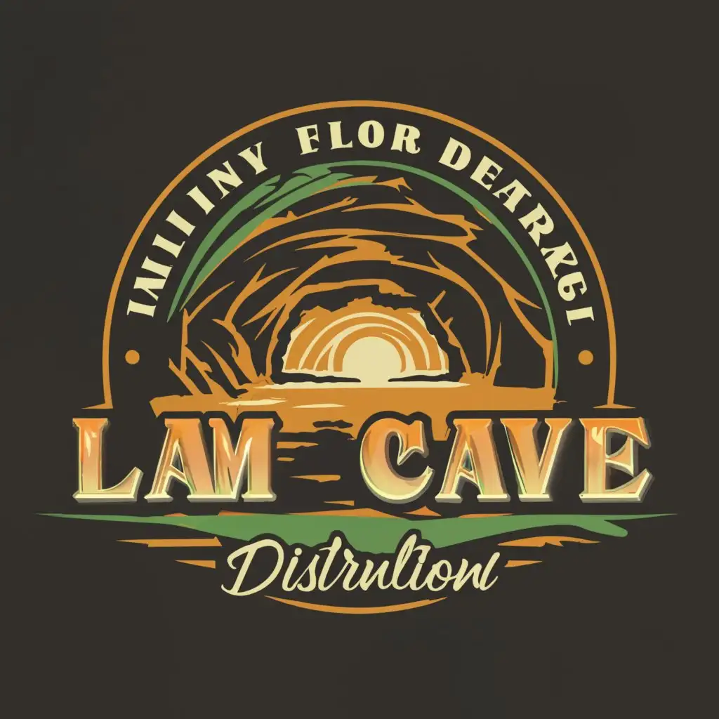a logo design,with the text "Lam Cave Distribution
"Satisfy Your cravings, Florida style"", main symbol:Florida, cave,Moderate,be used in Retail industry,clear background