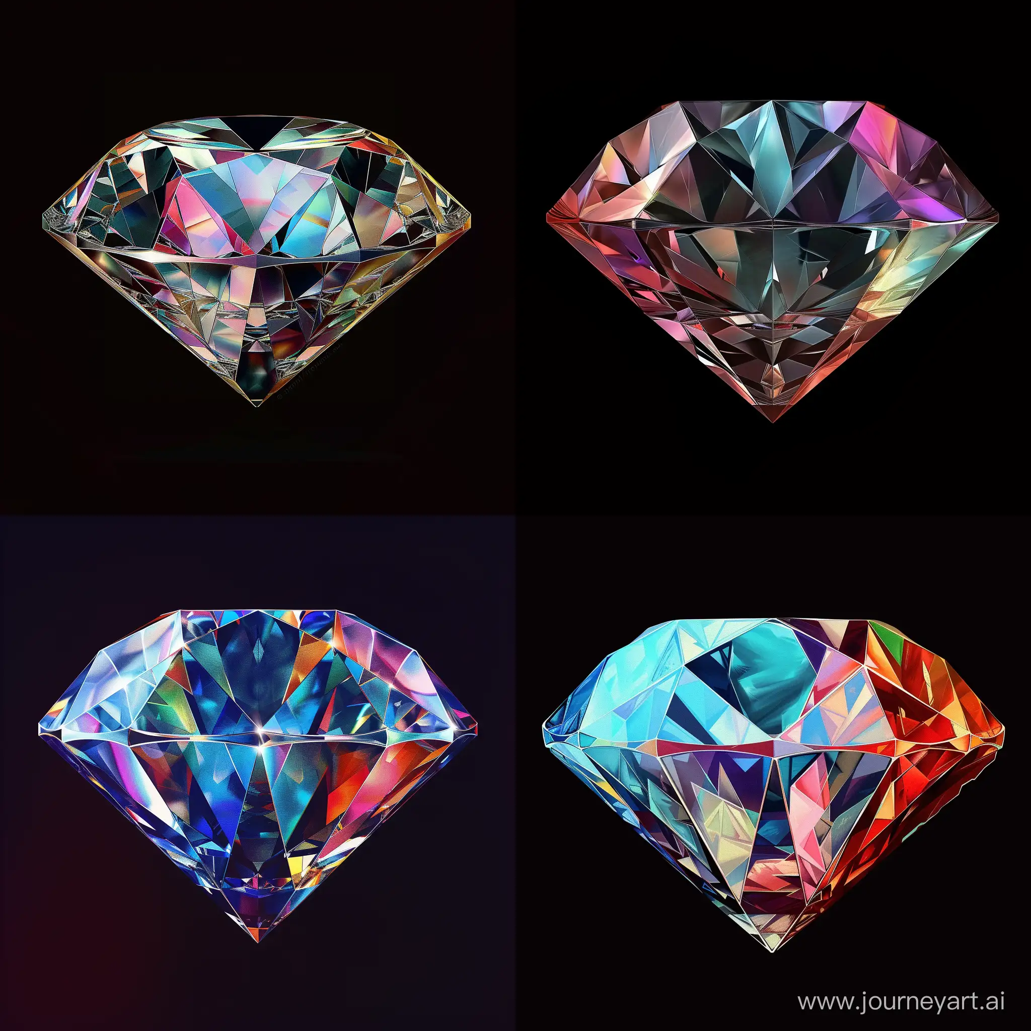 Diamond in Polyart style