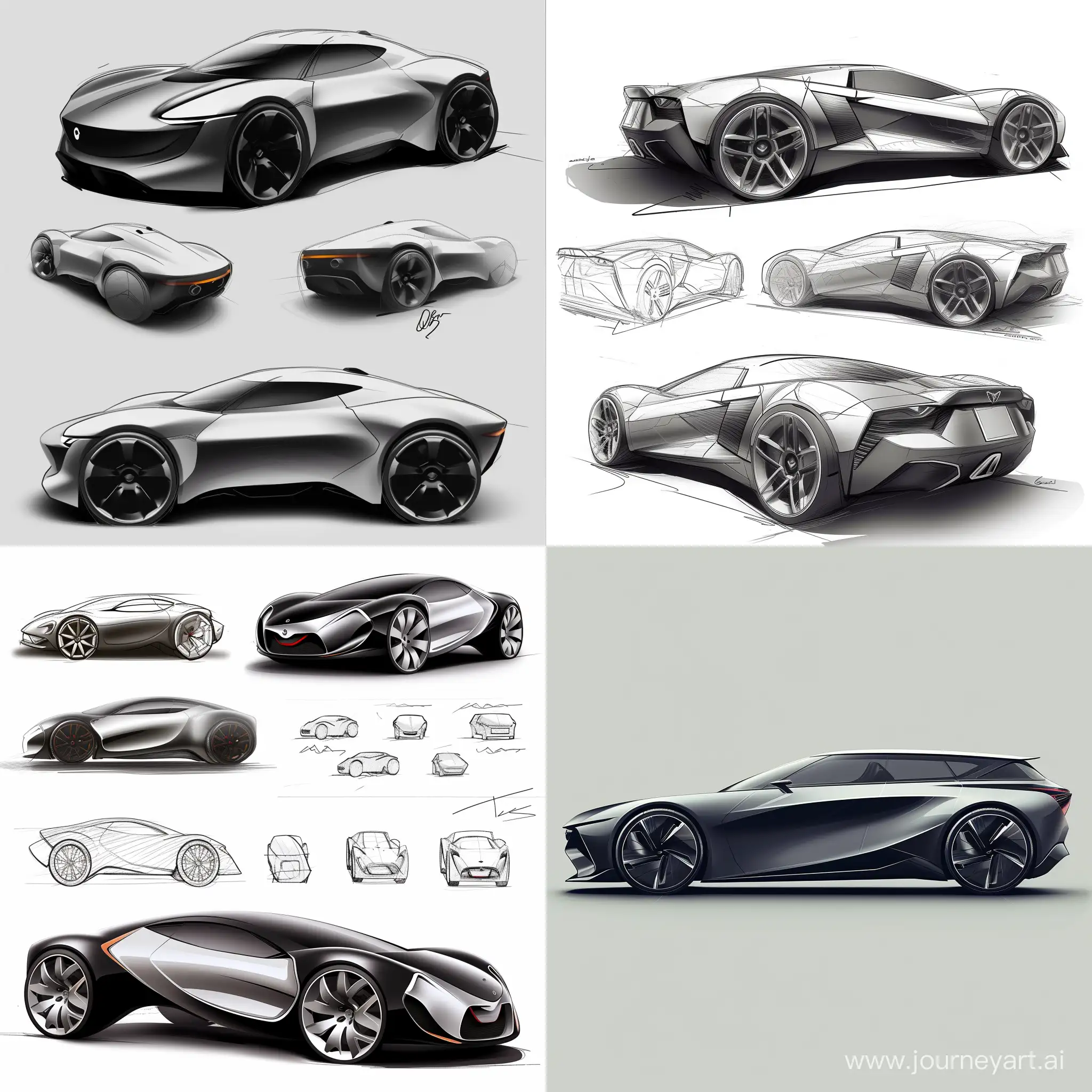 new car design, sketches