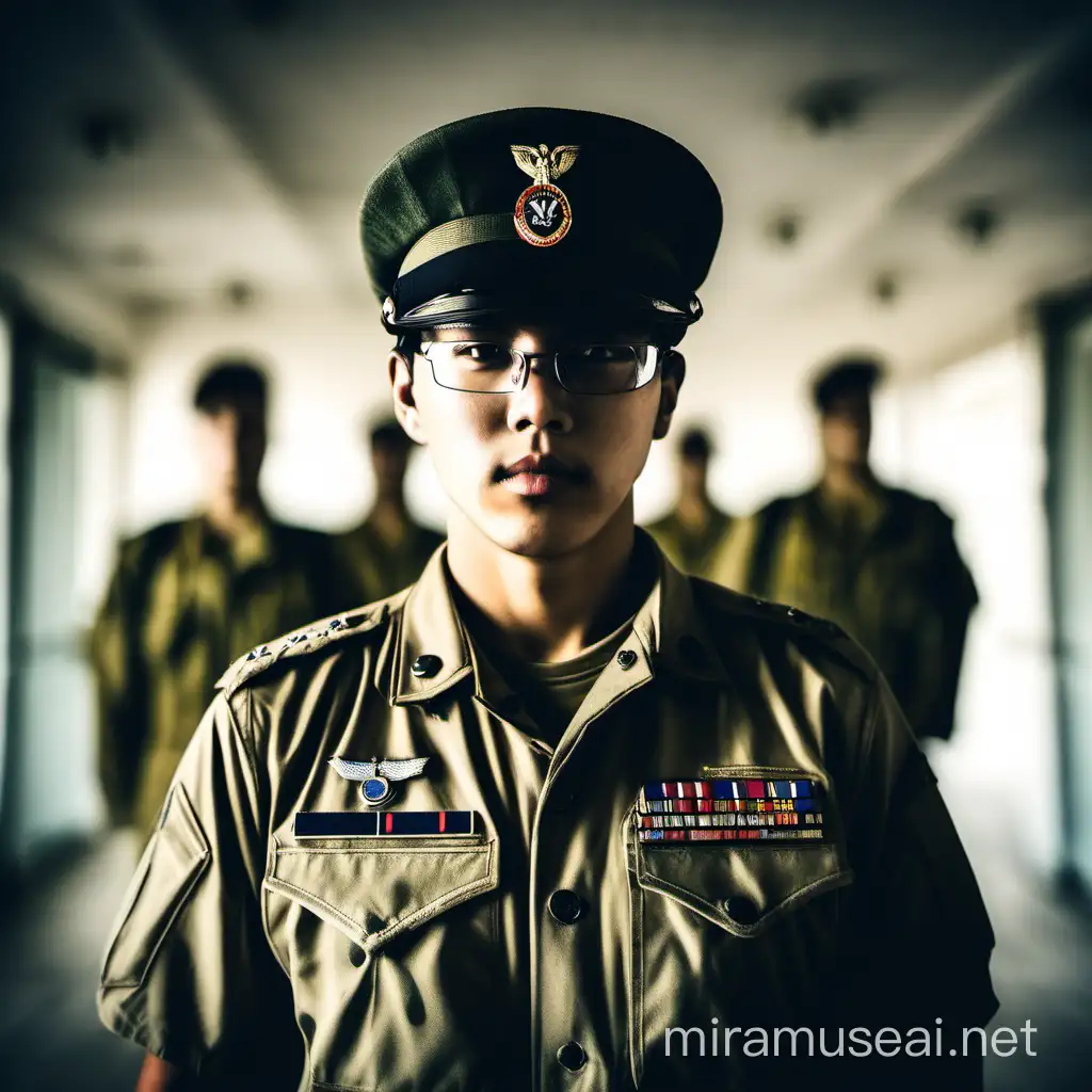 mandatory military service, blurred faces