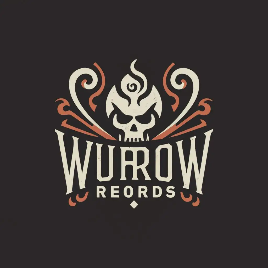 a logo design,with the text "WUROW Records", main symbol:dead,complex,clear background