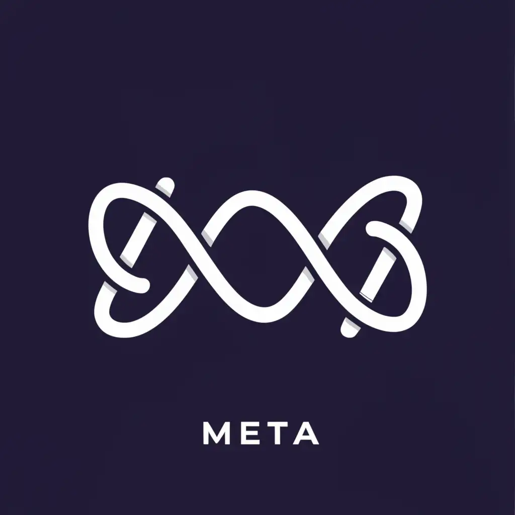a logo design,with the text "meta", main symbol:infinity,Moderate,be used in Retail industry,clear background