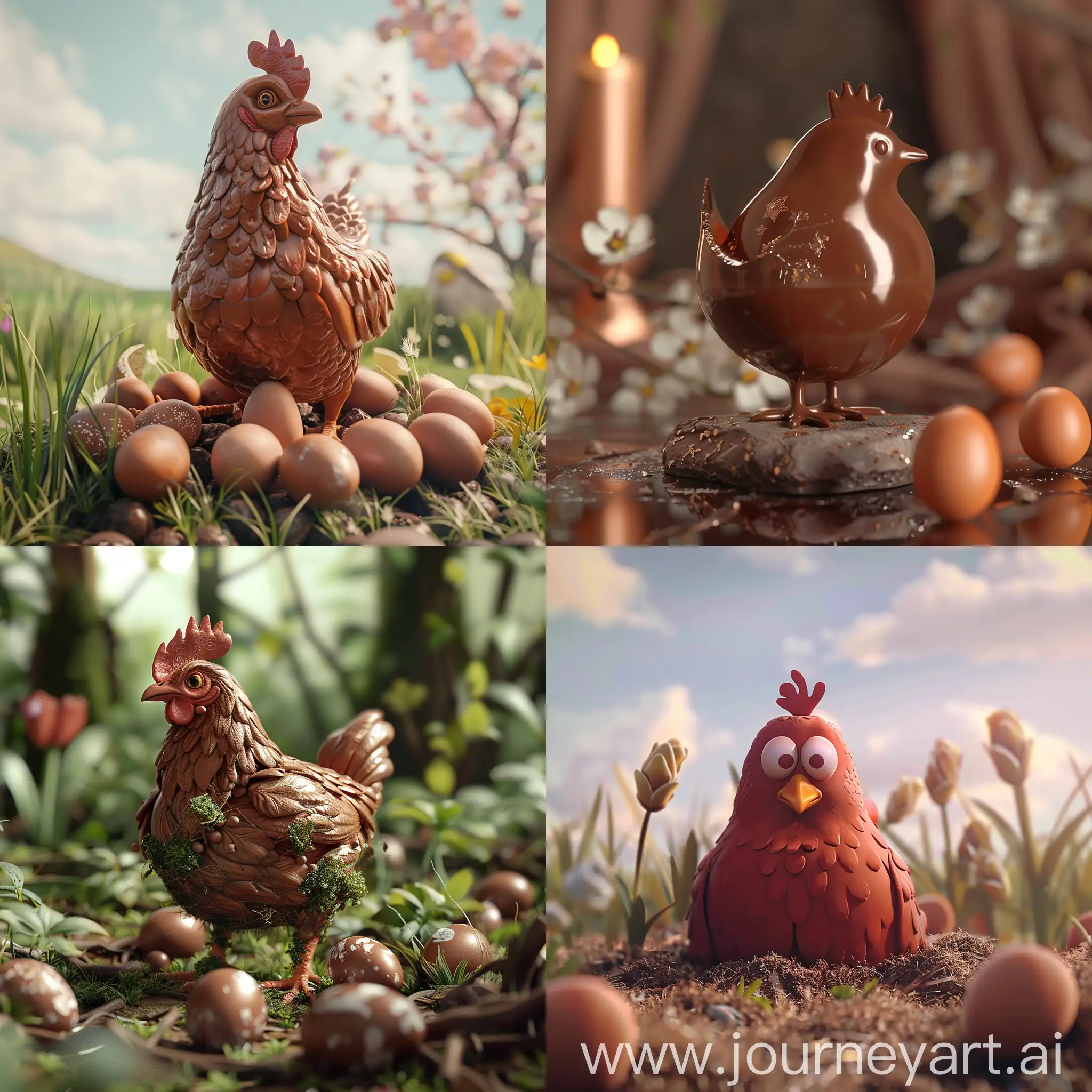 3D-Animated-Chocolate-Hen-Laying-Eggs