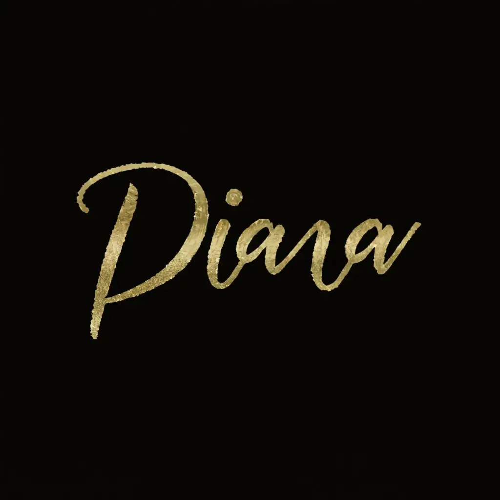 logo, Gold, with the text "Diana", typography