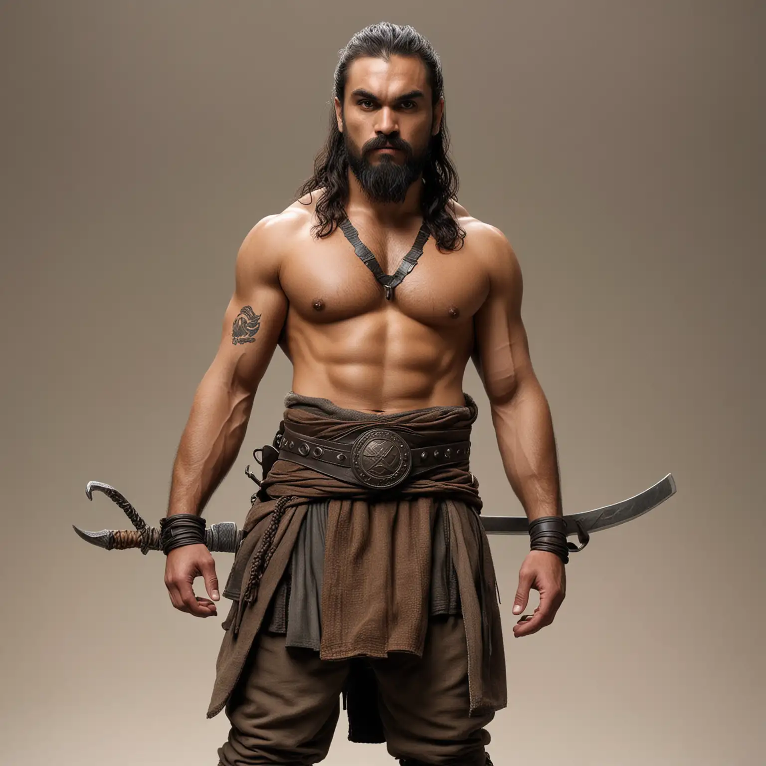 Arakh of Khal Drogo Standing Portrait of a Fierce Warrior from the Dothraki Plains
