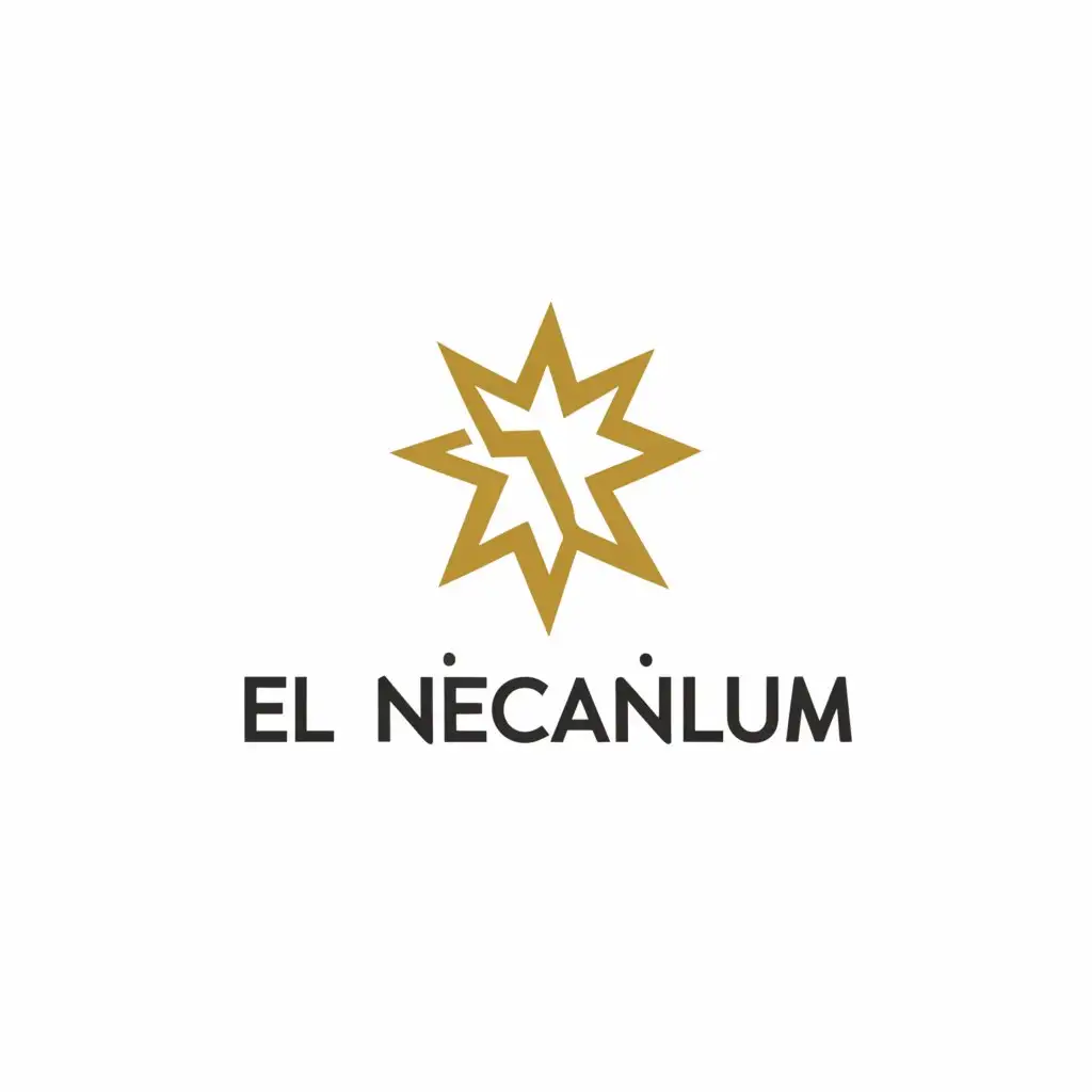 a logo design,with the text "El Necanlum", main symbol:star,Moderate,clear background