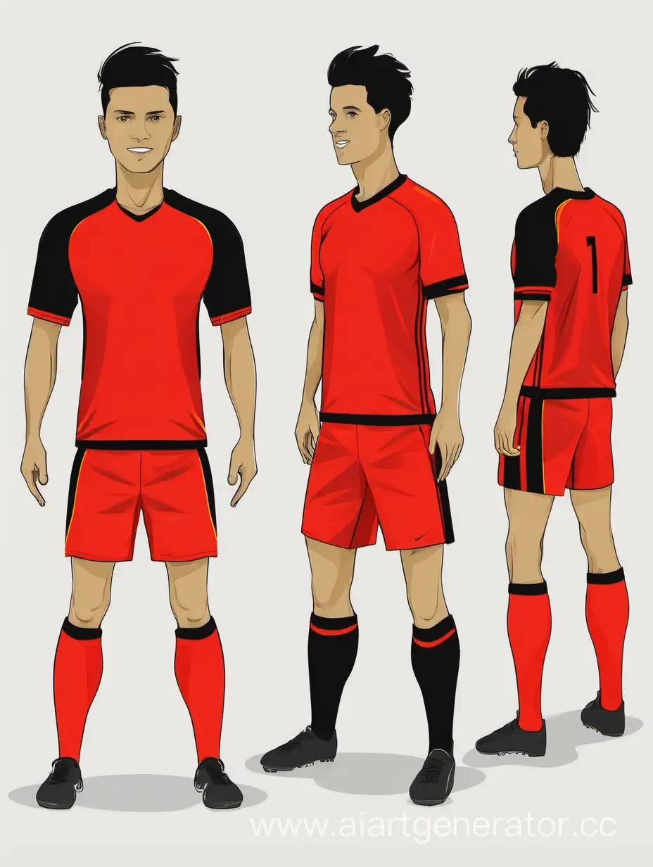 Dynamic-Red-Black-and-Yellow-Football-Kit-Showcase