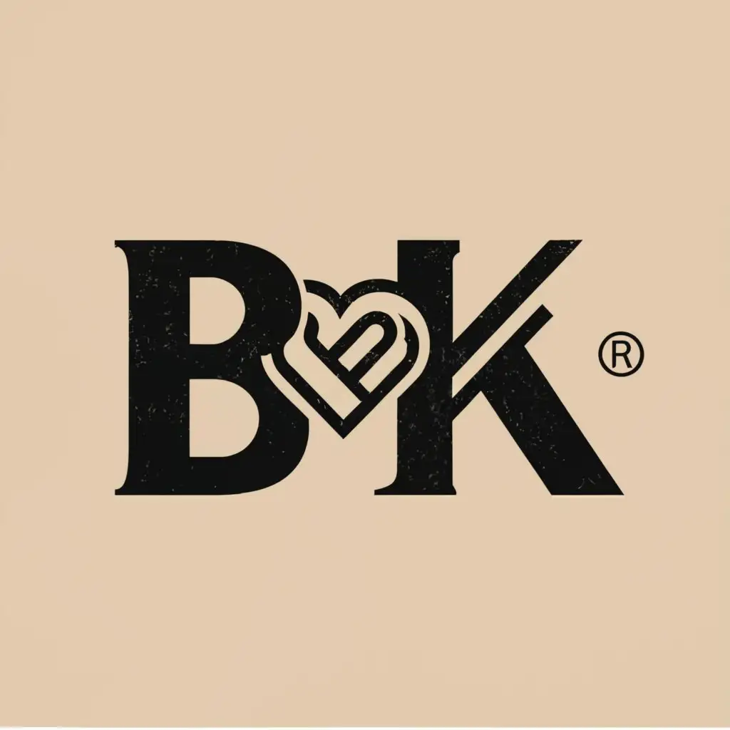 a logo design,with the text "BK", main symbol:Friendship,Moderate,clear background