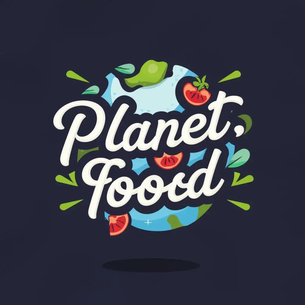 a logo design,with the text "planet food", main symbol:with the theme of the planet,Moderate,clear background