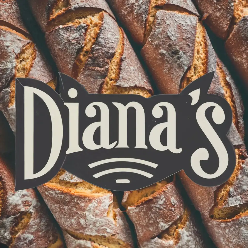 logo, bread, with the text "Diana's", typography