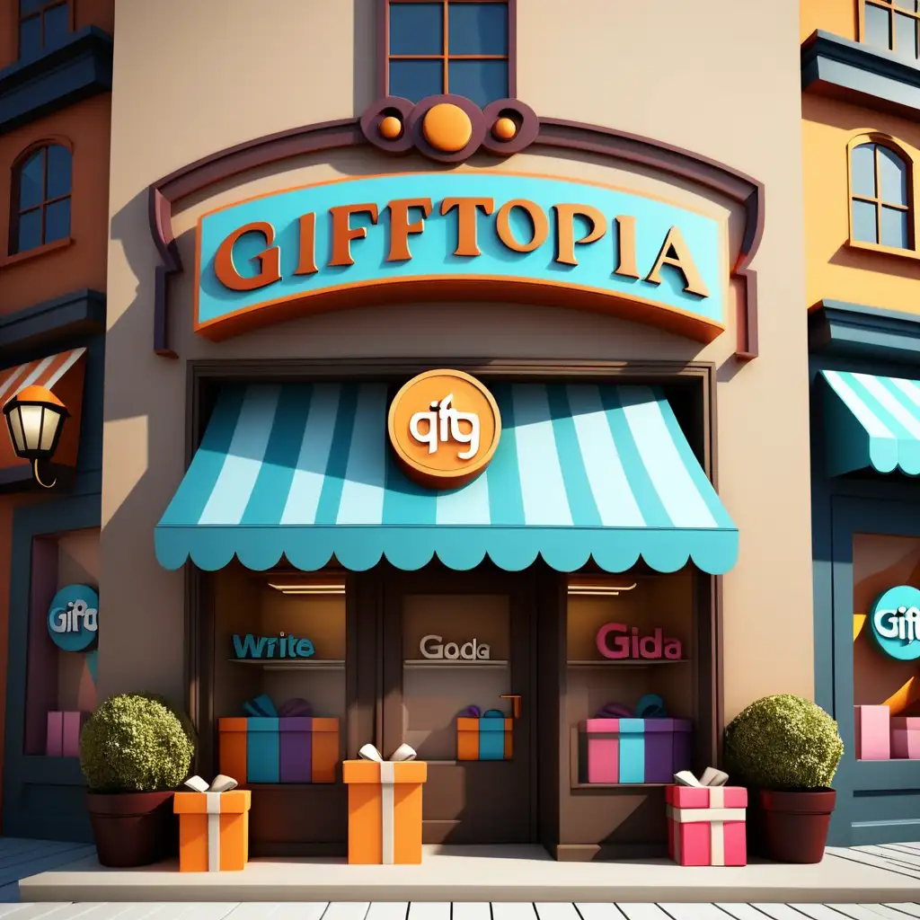 Vibrant Giftopia Store Logo Design