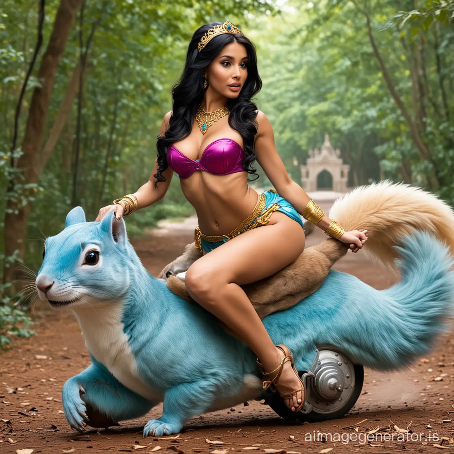 sexy princess jasmine ridding squirrel