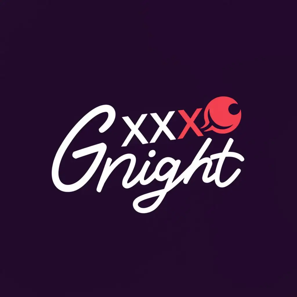 a logo design,with the text "gxxxnight", main symbol:sexy girl Chat Rooms,Moderate,clear background