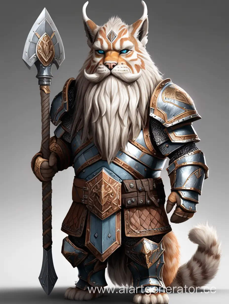 Majestic-Dwarf-Lynx-in-Ornate-Armor-and-Long-Beard