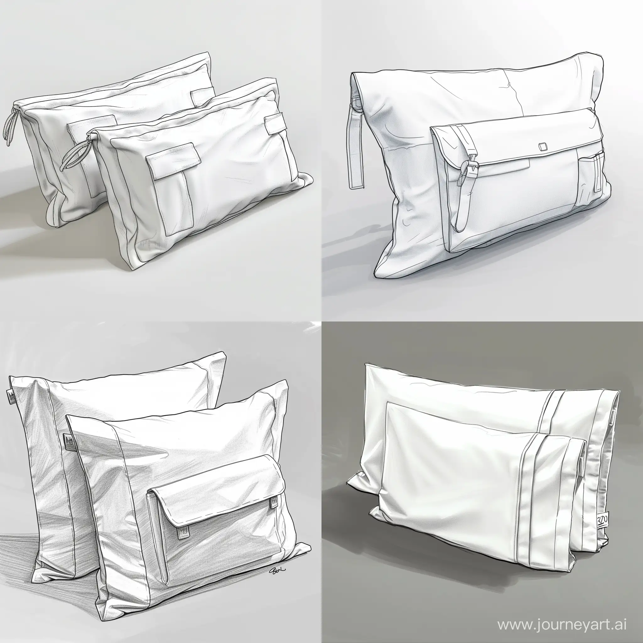 Comfortable-3D-Pillowcases-with-Hand-Pockets-Sketch