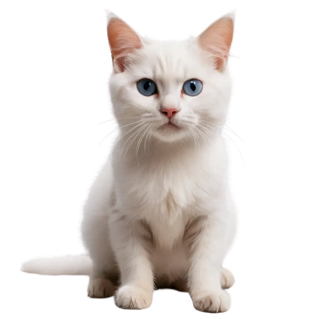 Adorable-White-Cute-Cat-PNG-Enhance-Your-Design-with-HighQuality-Feline-Charm