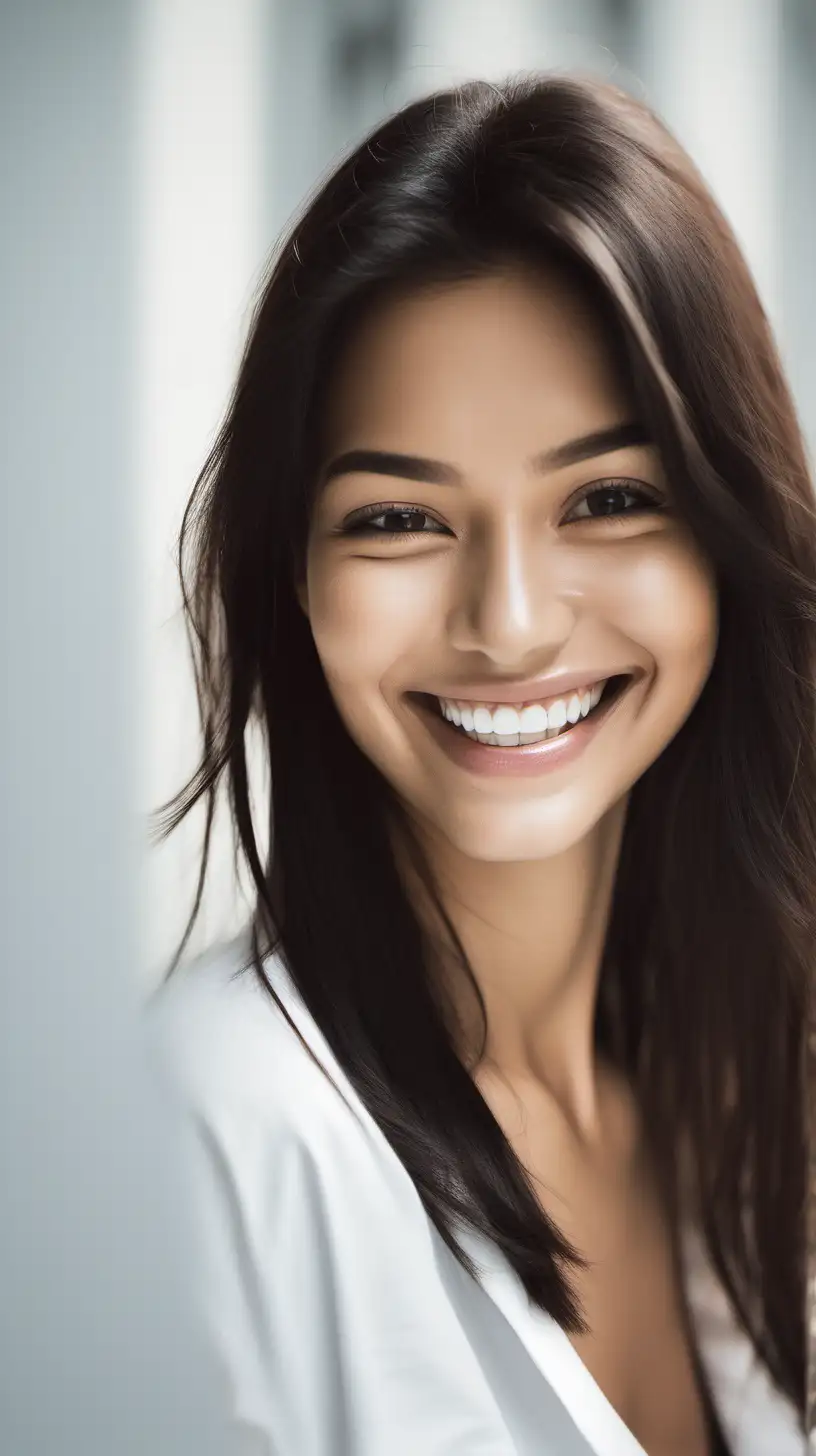 Woman face with Beautiful smile 