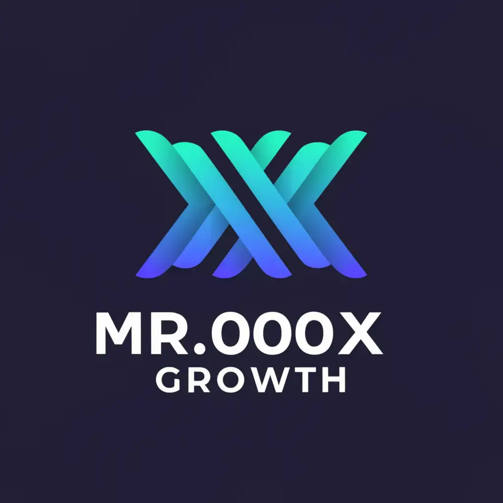 a logo design,with the text "Mr 1000x Growth", main symbol:x,Moderate,be used in Technology industry,clear background