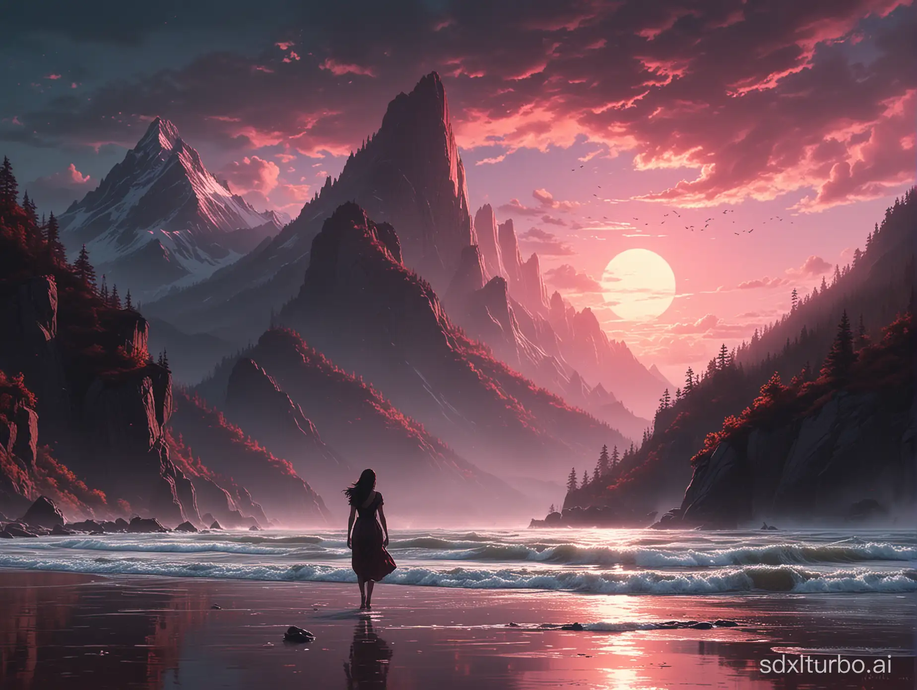 by Emmanuel Shiu and Alena Aenami in the style of Lisa Keene, cinematic movie still