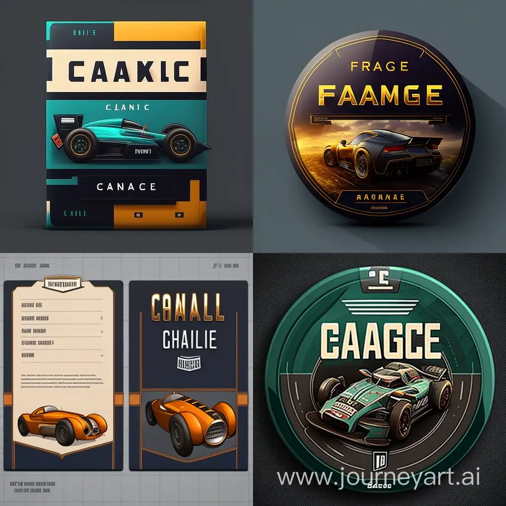 Customizable-Racing-Game-Garage-Button-with-Sleek-Racing-Car