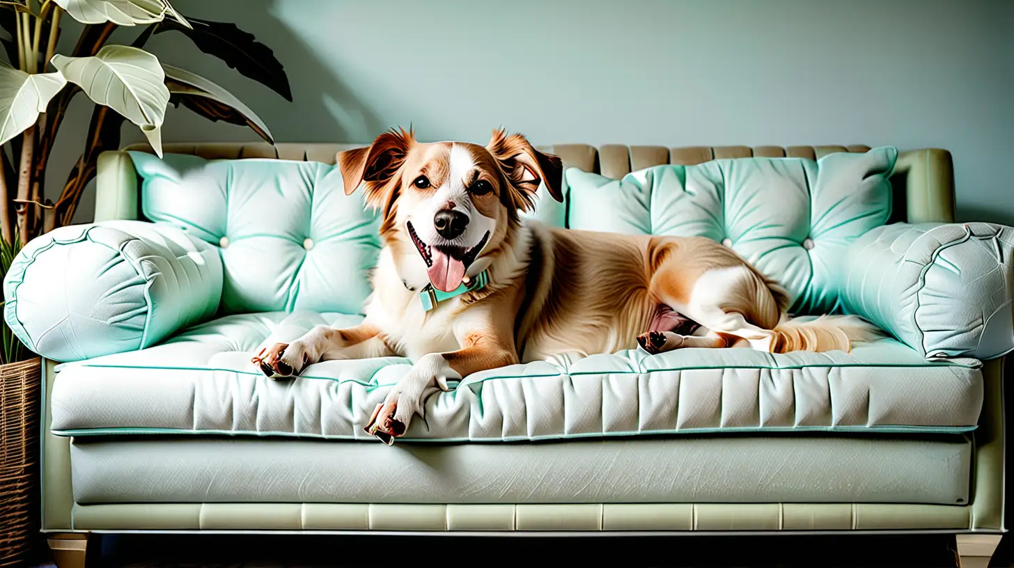 Chic and PetFriendly Stylish Sofa with Dog Protector