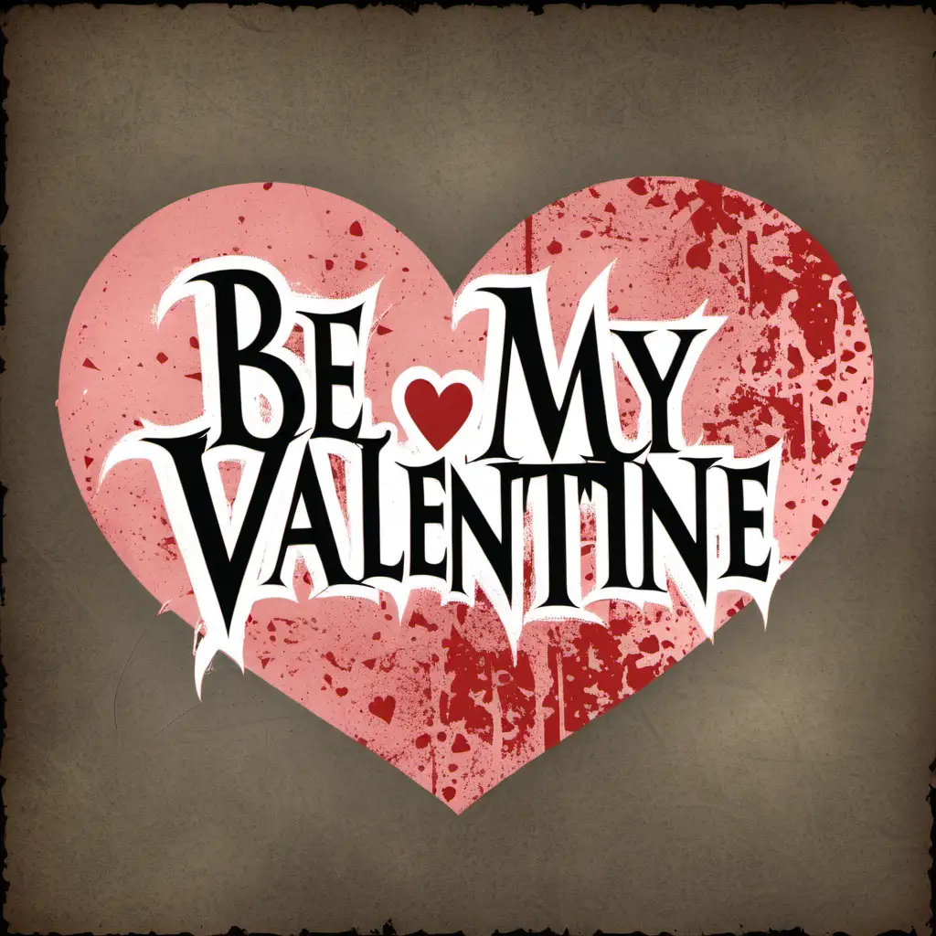 Valentines Day Distressed Font Graphic