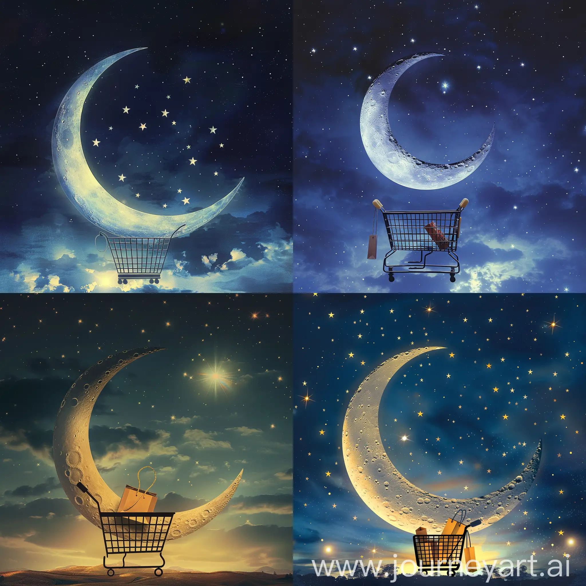 Celestial-Shopping-Under-the-Crescent-Moonlit-Night