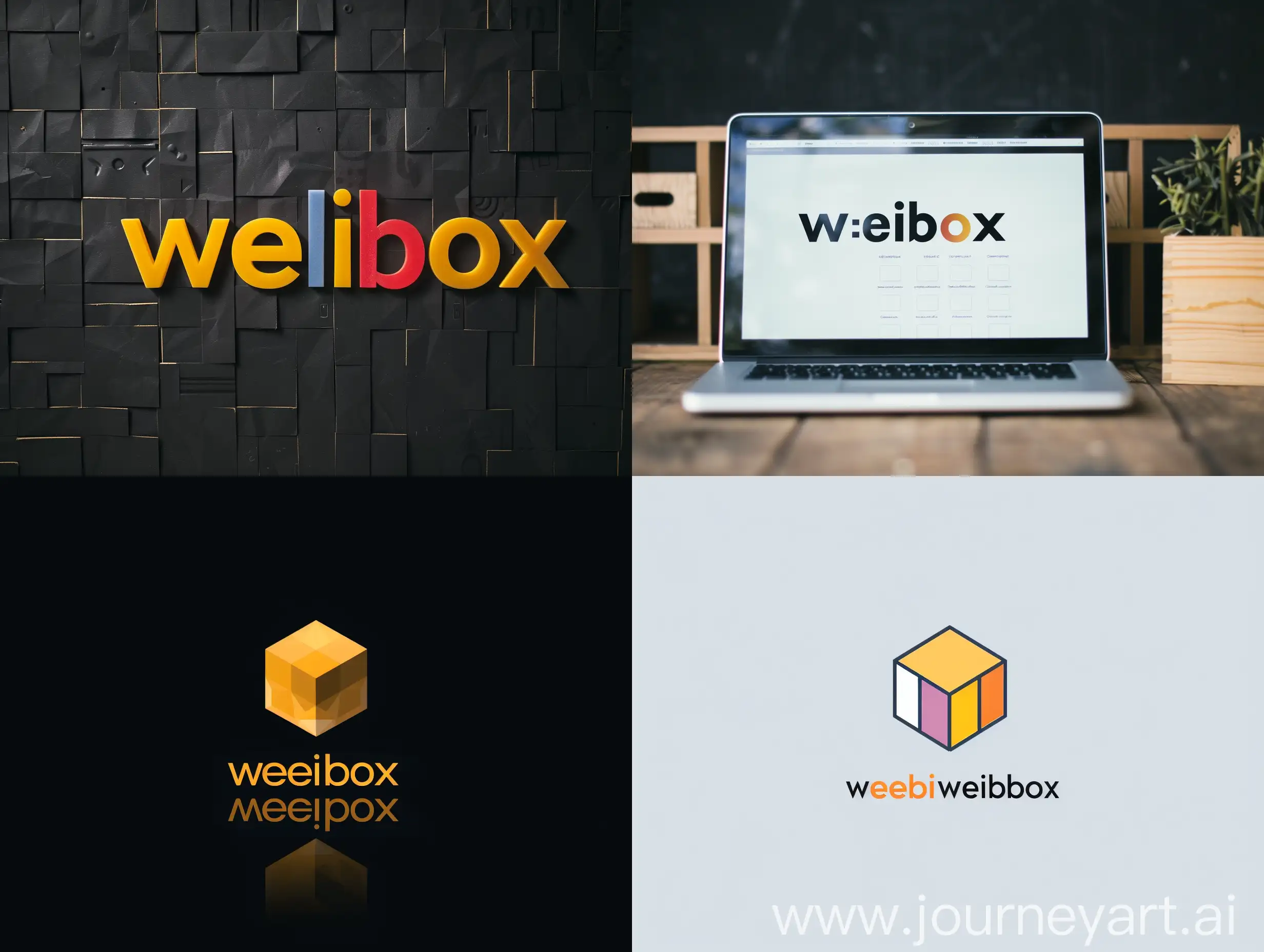 i need photo a text in that with name webibox and this is a logo web developer and web designers