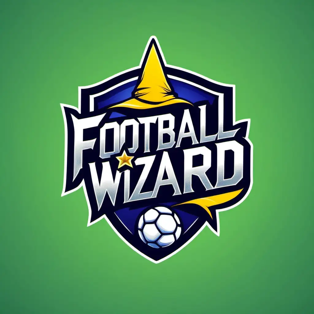 create a logo design for an soccer  app called football wizard , the design should not include any words on it, only a wizard and a soccer ball