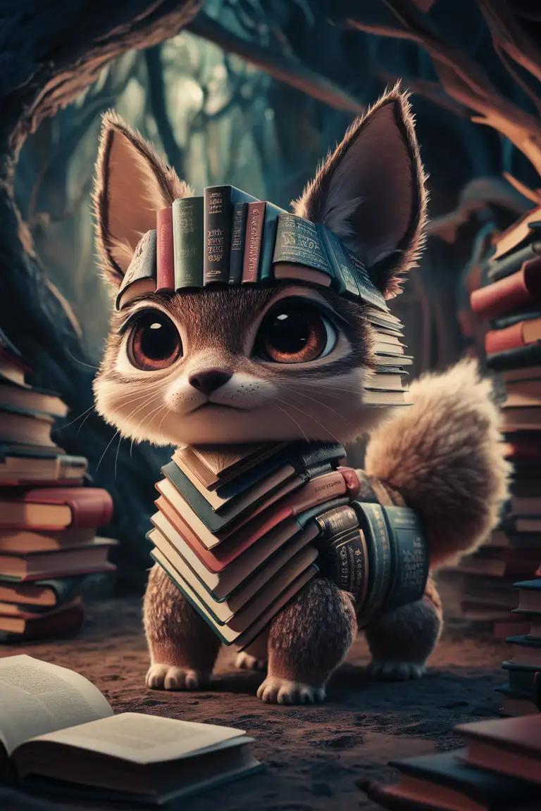 Adorable-Evoli-Fantasy-Art-Crafted-from-Books-in-Detailed-8K-HD