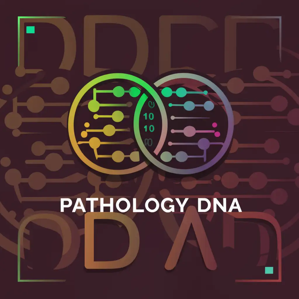 a logo design,with the text "pathology DNA", main symbol:DNA binary code,Moderate,be used in Technology industry,clear background