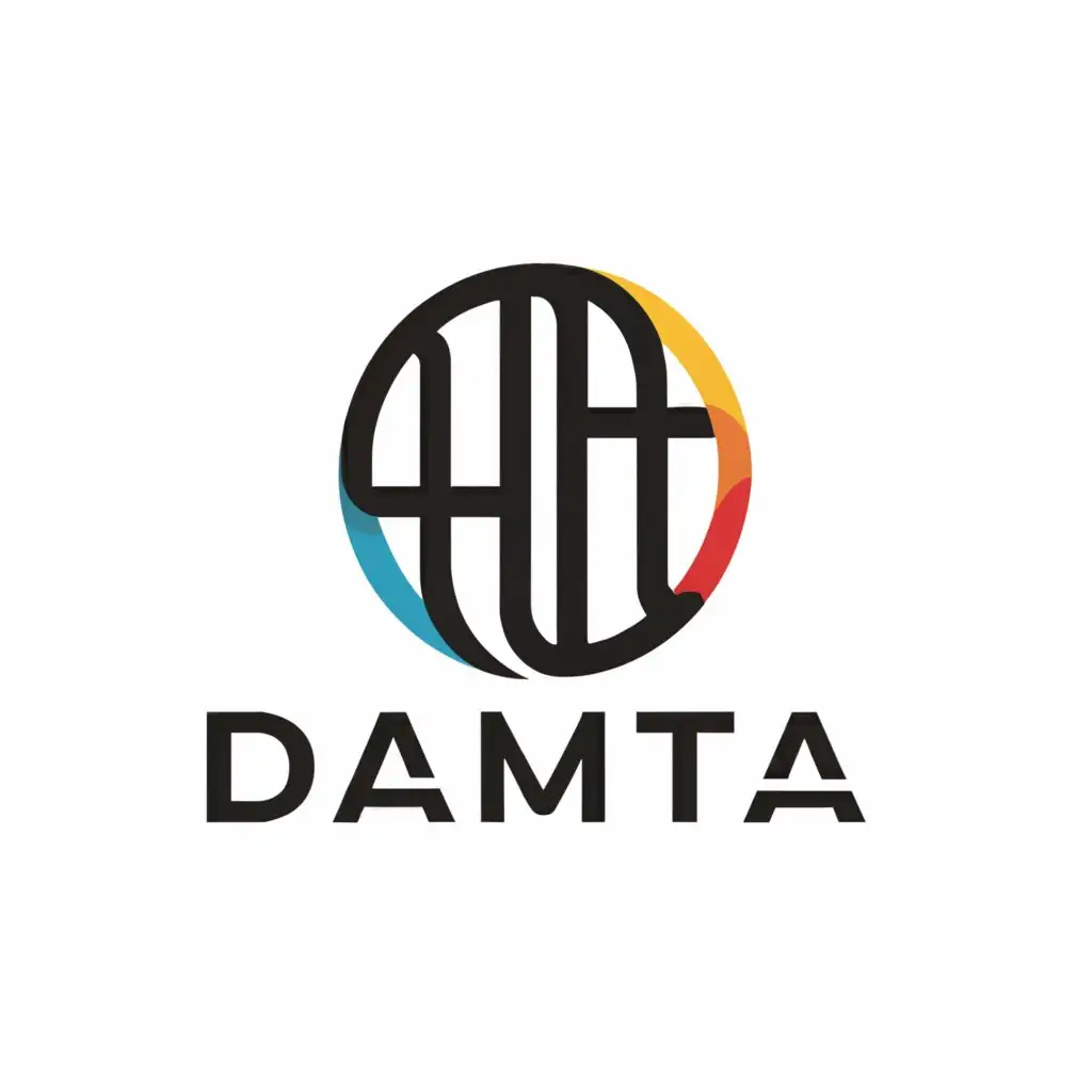 a logo design,with the text "damta", main symbol:circle,Moderate,clear background