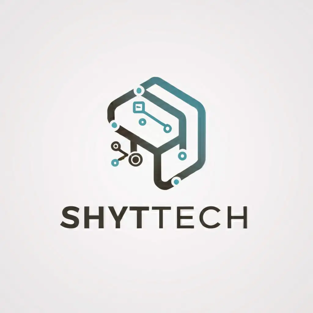 a logo design,with the text "shytech", main symbol:computer,Moderate,clear background