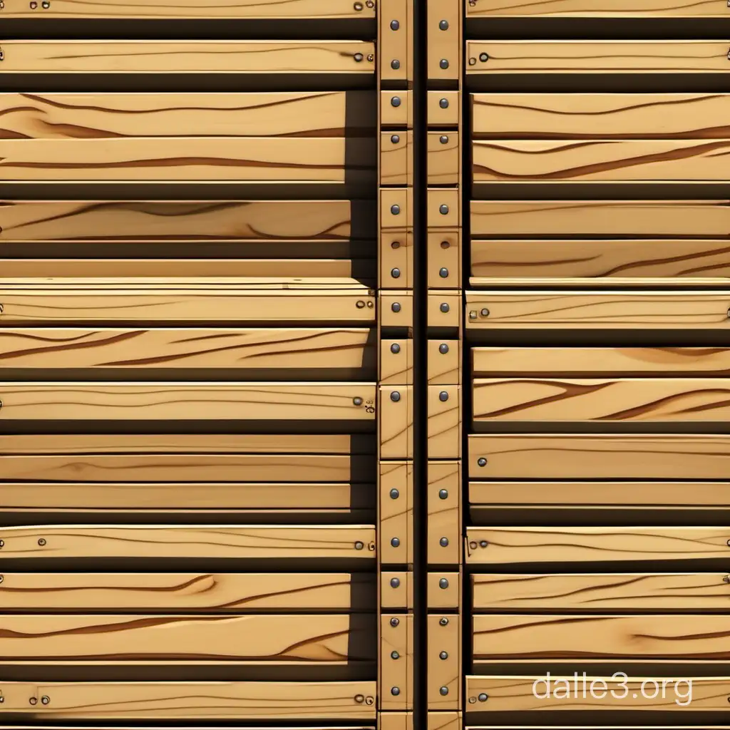 Cartoonish Wooden Crate Seamless Texture Closeup | Dalle3 AI