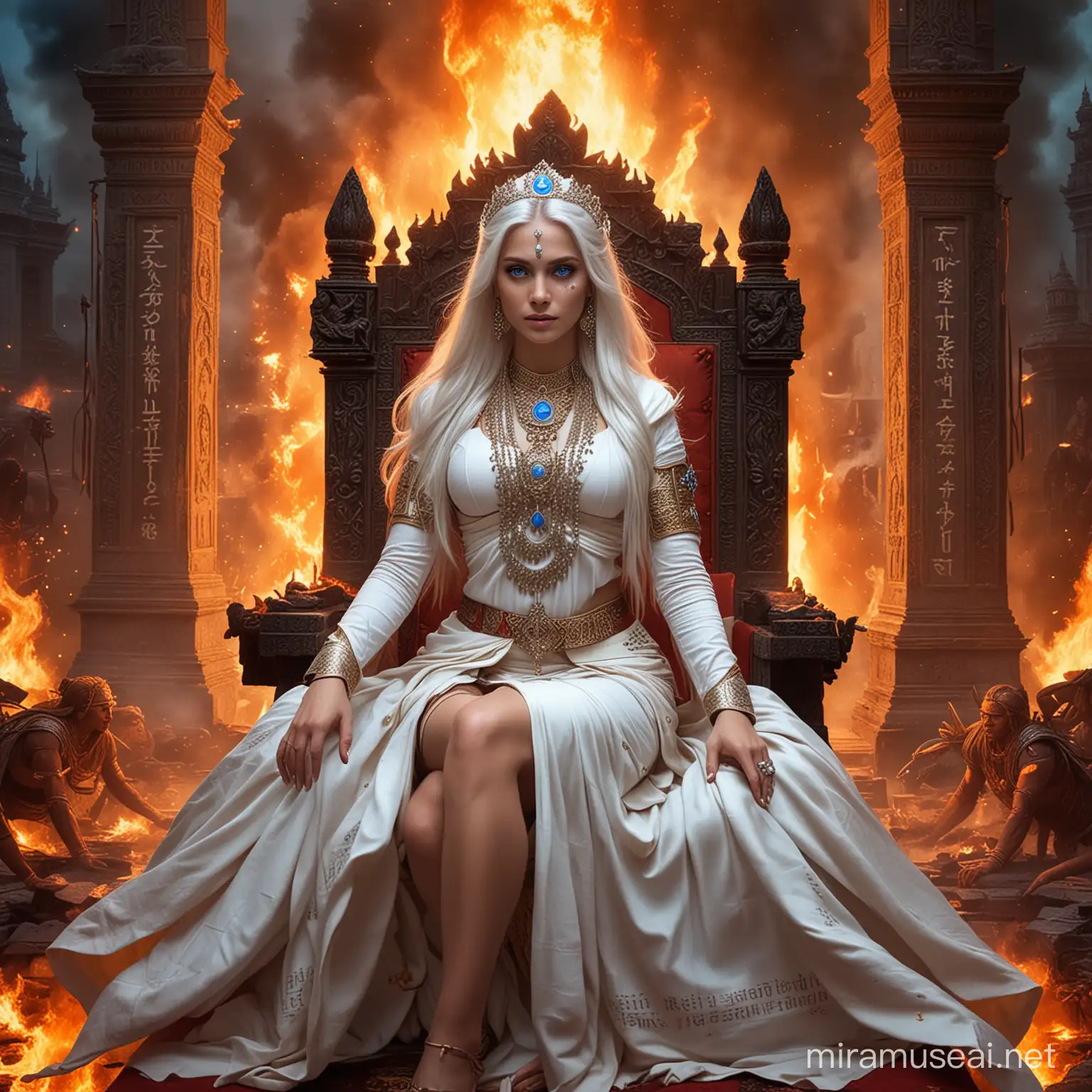 Kayashiel Empress Powerful Hindu Goddess Surrounded by Flames