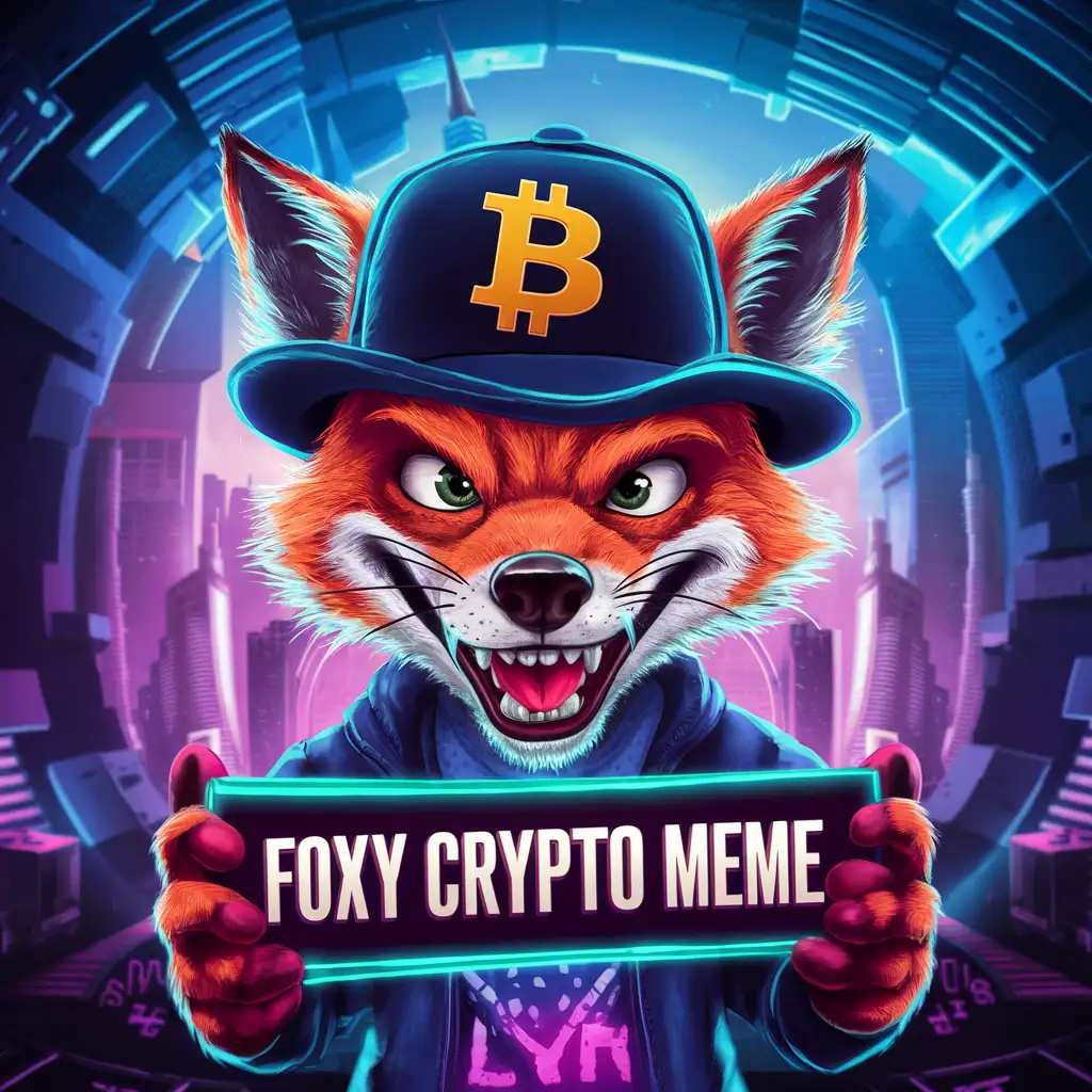 Foxy Crypto Meme with Bitcoin Currency