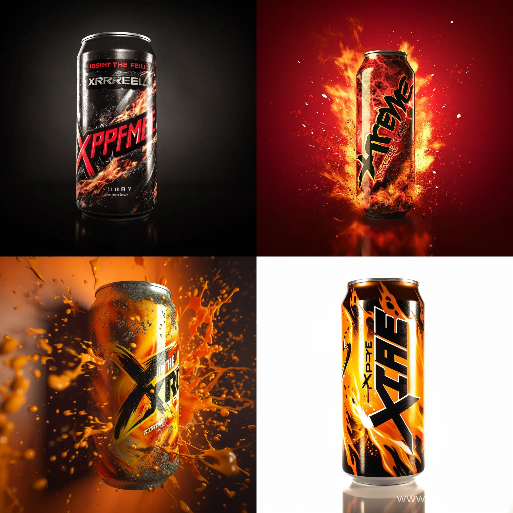 A energydrink whit the name XtremeFuel with a slogan Ignite the Xtreme. XtremeFuel is adveturos and healthy.