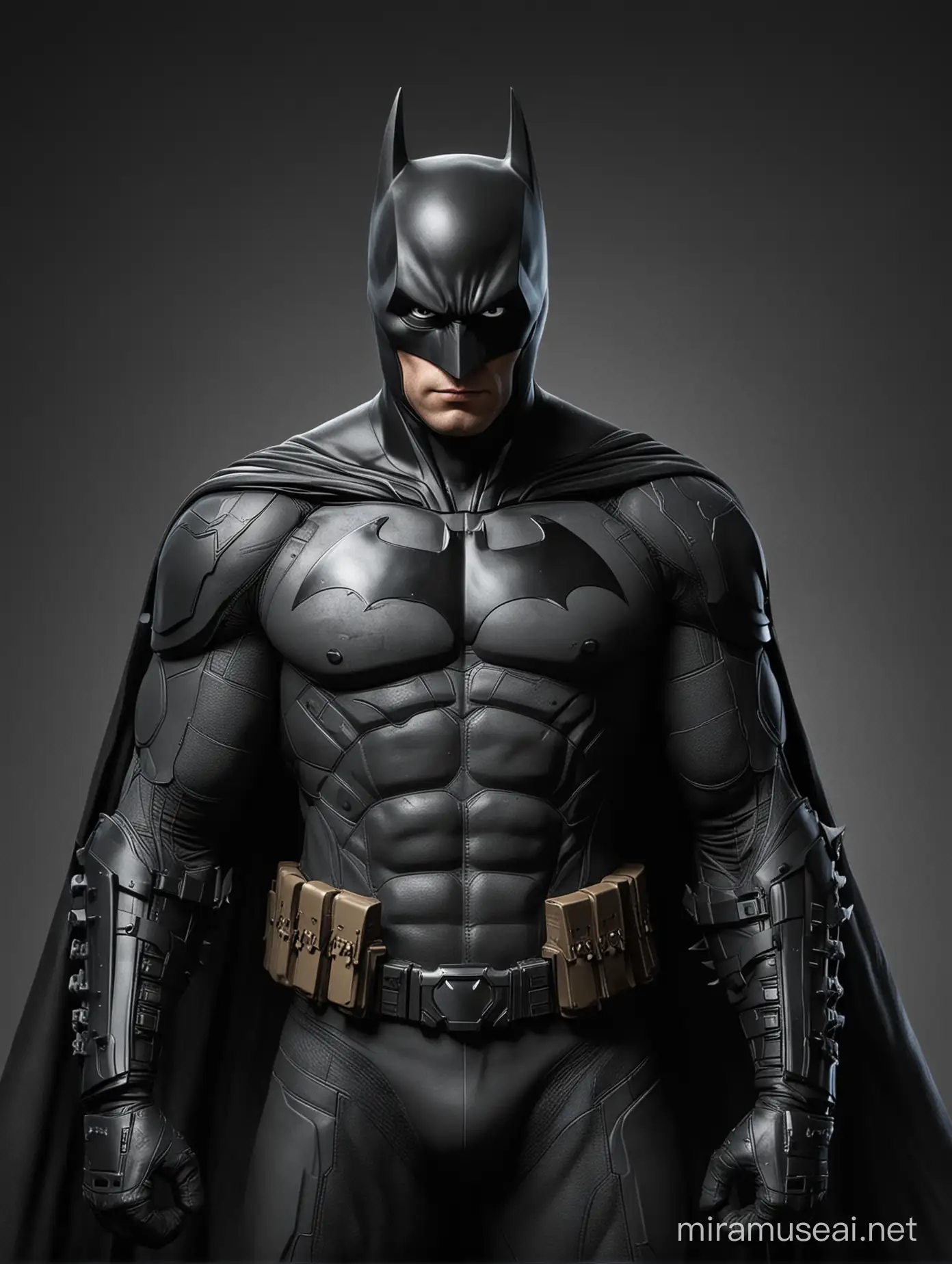 Dark Knight Vigilante Protecting Gotham City at Night
