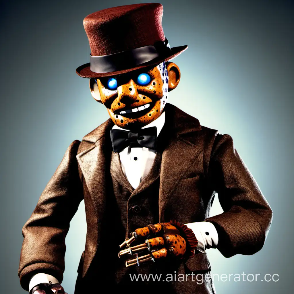 Freddy-Animatronic-Character-in-Stylish-Dark-Brown-Suit